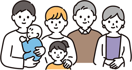 ファミリーのイラスト