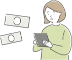 費用について悩む女性のイラスト