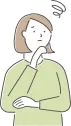 悩んでいる女性のイラスト