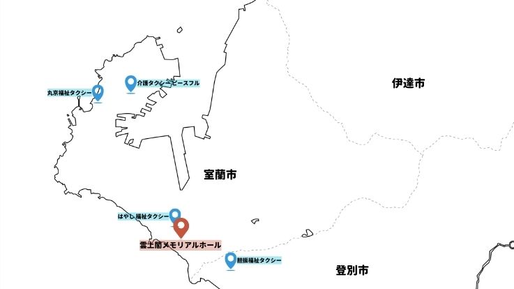 タクシー会社の地図の画像